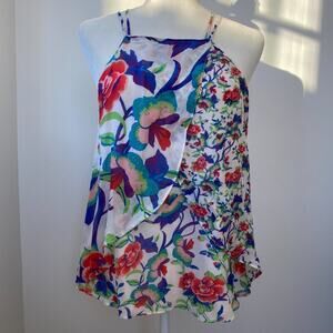Anthropologie Maeve Strappy Floral Flutter Wrap Cami Sleeveless Top Small